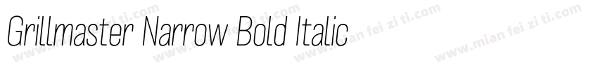 Grillmaster Narrow Bold Italic字体转换